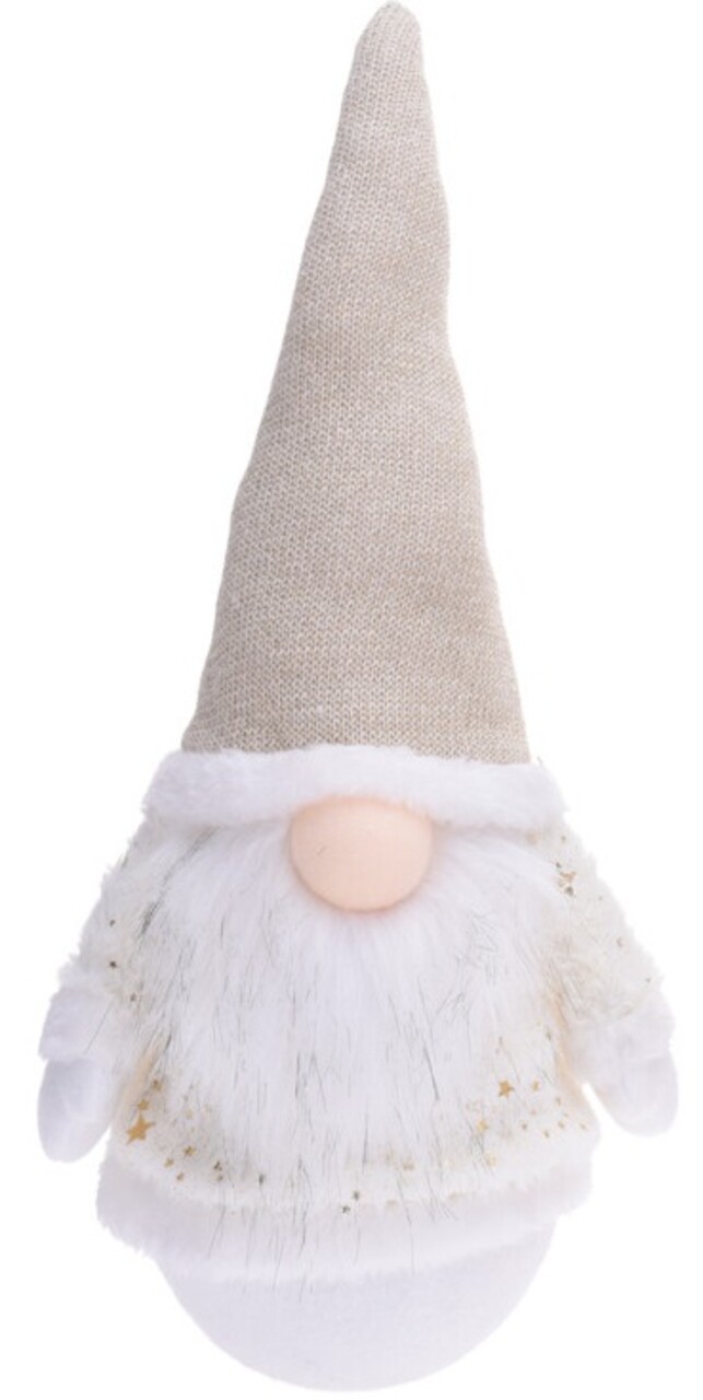Decoratiune luminoasa Gnome w simple hat, 17x13x43 cm, poliester, roz - imagine 3